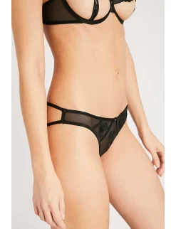 BLUEBELLA Nova Mid-rise Guipure Lace And Mesh Briefs -Boutique Fashion Lingerie Store 271 3003600 31624 BLACK ALT03