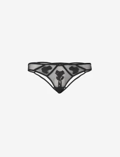 BLUEBELLA Nova Mid-rise Guipure Lace And Mesh Briefs -Boutique Fashion Lingerie Store 271 3003600 31624 BLACK ALT06