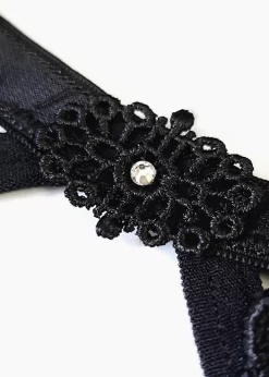 BLUEBELLA Nova Suspender Belt (Black) -Boutique Fashion Lingerie Store 34799 bluebella nova black suspender belt