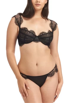 BLUEBELLA Marina Thong 16 BLUEBELLA Marina Thong -Boutique Fashion Lingerie Store 40164 bluebella marina thong boyshort lace mesh black bottoms sexy lingerie G