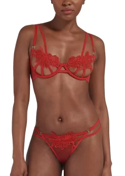 BLUEBELLA Tempest Thong -Boutique Fashion Lingerie Store 41155 bluebella tempest red thong embroidery bottoms sexy lingerie D