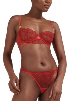 BLUEBELLA Vienna Bra -Boutique Fashion Lingerie Store 41164 bluebella vienna red bra underwire nonpadded lace plunge sexy lingerie D