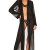BLUEBELLA Marcella Long Kimono Black