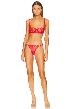 BLUEBELLA Valentina Wired Bra Tomato Red -Boutique Fashion Lingerie Store BEBE WI402 V4