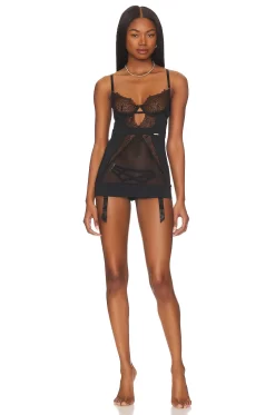 BLUEBELLA Alanna Longline Basque Black