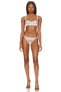 BLUEBELLA Gabriella Brief White & Blue Topaz -Boutique Fashion Lingerie Store BEBE WI416 V4