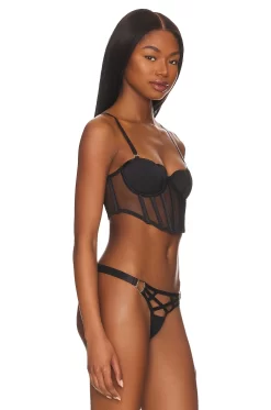 BLUEBELLA Rowan Wired Bustier Black 7 BLUEBELLA Rowan Wired Bustier Black -Boutique Fashion Lingerie Store BEBE WI424 V3
