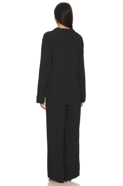 BLUEBELLA Tarcon Long Pajama Set Black -Boutique Fashion Lingerie Store BEBE WI444 V3