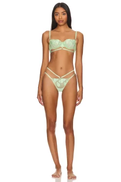 BLUEBELLA Isla Thong Green Ash -Boutique Fashion Lingerie Store BEBE WI450 V4
