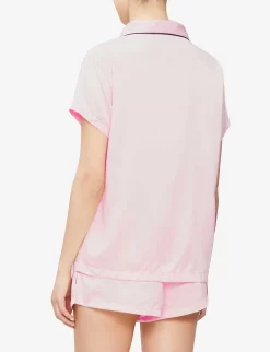 BLUEBELLA Abigail Relaxed-fit Satin Pyjamas -Boutique Fashion Lingerie Store R00068071 PALEPINKBLACK ALT03