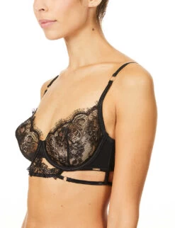 BLUEBELLA Lumi Stretch-lace Half-cup Underwired -Boutique Fashion Lingerie Store R03652914 BLACK ALT03