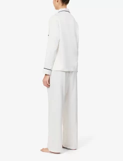 BLUEBELLA Claudia Relaxed-fit Satin Pyjamas -Boutique Fashion Lingerie Store R03668550 CREAM ALT02