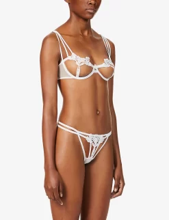 BLUEBELLA Nova Cut-out Stretch-lace Bra -Boutique Fashion Lingerie Store R03674129 IVORY ALT01