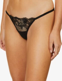 BLUEBELLA Marseille Mid-rise Stretch-woven Thong -Boutique Fashion Lingerie Store R03825310 BLACK ALT04