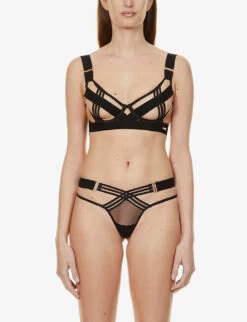 BLUEBELLA Sutton V-neck Stretch-woven Bra -Boutique Fashion Lingerie Store R03899456 BLACK ALT02