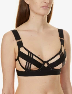 BLUEBELLA Sutton V-neck Stretch-woven Bra -Boutique Fashion Lingerie Store R03899456 BLACK ALT04