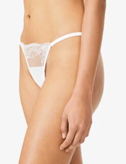 BLUEBELLA Marseille Semi-sheer Stretch-lace Thong -Boutique Fashion Lingerie Store R03930693 WHITE ALT02