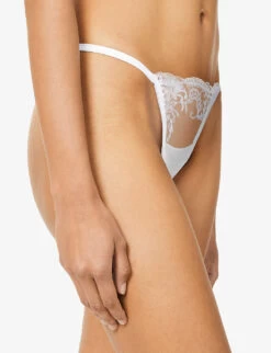 BLUEBELLA Marseille Semi-sheer Stretch-lace Thong -Boutique Fashion Lingerie Store R03930693 WHITE ALT04