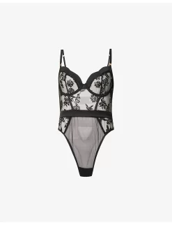 BLUEBELLA Cassandra Floral-embroidered Stretch-woven Body