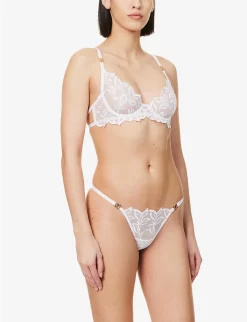 BLUEBELLA Isadora Floral-embroidered Woven Bra -Boutique Fashion Lingerie Store R04144706 WHITE ALT01