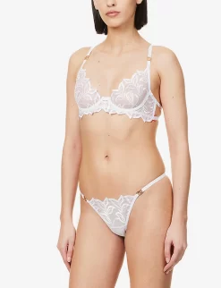 BLUEBELLA Isadora Mid-rise Stretch-lace Briefs -Boutique Fashion Lingerie Store R04144707 WHITE ALT01