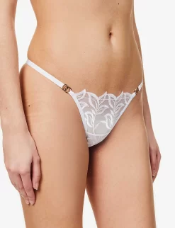 BLUEBELLA Isadora Mid-rise Stretch-lace Briefs -Boutique Fashion Lingerie Store R04144707 WHITE ALT02