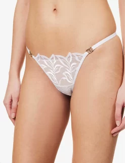BLUEBELLA Isadora Mid-rise Stretch-lace Briefs -Boutique Fashion Lingerie Store R04144707 WHITE ALT04