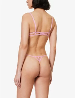 BLUEBELLA Sapphire Floral-embroidered Lace Balconette Bra -Boutique Fashion Lingerie Store R04144721 BEGONIAPINK ALT02