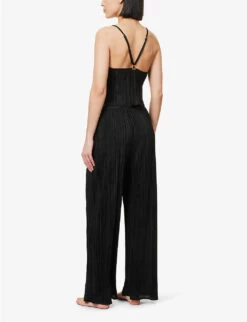 BLUEBELLA Neeson V-neck Woven Pyjamas -Boutique Fashion Lingerie Store R04144983 BLACK ALT03