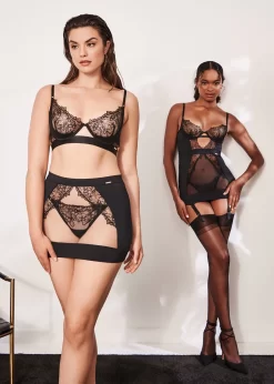 BLUEBELLA Alanna Bra -Boutique Fashion Lingerie Store bluebella alanna bra underwired non padded quarter cup black lace sexy lingerie H