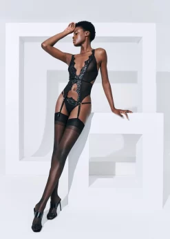 BLUEBELLA Avery Soft Basque -Boutique Fashion Lingerie Store bluebella avery soft basque black bodywear bodysuit luxury lingerie E