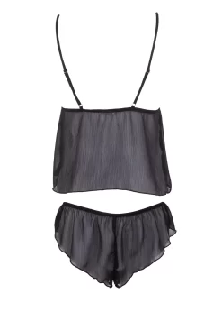 BLUEBELLA Carrie Cami & Short Set -Boutique Fashion Lingerie Store bluebella carrie cami shorts set loungewear black mesh lace sexy sleepwear E