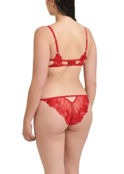 BLUEBELLA Colette Bra (Red) -Boutique Fashion Lingerie Store bluebella colette bra tomato red underwired non padded embroidery lace sexy lingerie G