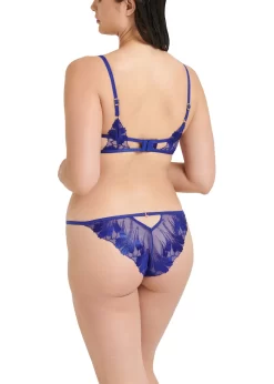 BLUEBELLA Colette Bra (Blue) -Boutique Fashion Lingerie Store bluebella colette bra underwired blue lace embroidery non padded sexy lingerie G