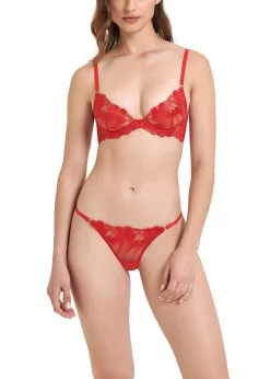 BLUEBELLA Colette Brief (Red) -Boutique Fashion Lingerie Store bluebella colette brief tomato red embroidery lace knicker sexy lingerie underwear D