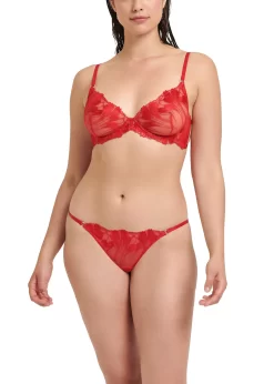 BLUEBELLA Colette Brief (Red) -Boutique Fashion Lingerie Store bluebella colette brief tomato red embroidery lace knicker sexy lingerie underwear F