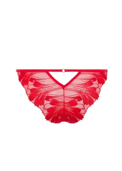 BLUEBELLA Colette Brief (Red) -Boutique Fashion Lingerie Store bluebella colette brief tomato red embroidery lace knicker sexy lingerie underwear H