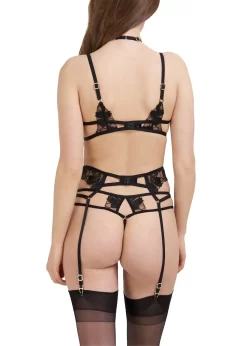 BLUEBELLA Colette Suspender Harness (Detachable Harness) -Boutique Fashion Lingerie Store bluebella colette suspender harness detachable black mesh bodywear sexy lingerie D
