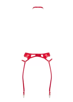 BLUEBELLA Colette Suspender Harness (Red) -Boutique Fashion Lingerie Store bluebella colette suspender harness tomato red embroidery lace detachable harness sexy lingerie G