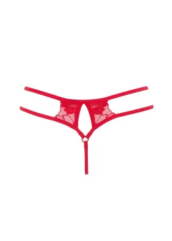 BLUEBELLA Colette Thong (Red) -Boutique Fashion Lingerie Store bluebella colette thong tomato red embroidery lace gstring sexy lingerie underwear G