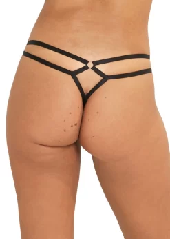 BLUEBELLA Estelle Thong -Boutique Fashion Lingerie Store bluebella estelle thong black mesh cutout bottoms sexy lingerie C