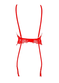 BLUEBELLA Grace Soft Basque (Red) -Boutique Fashion Lingerie Store bluebella grace soft basque tomato red lace bodysuit sexy lingerie F