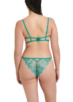 BLUEBELLA Isadora Brief (Columbia Green) -Boutique Fashion Lingerie Store bluebella isadora brief columbia green lace embroidery sexy lingerie G