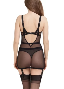 BLUEBELLA Karolina Basque -Boutique Fashion Lingerie Store bluebella karolina basque black underwire suspender belts bodywear sexy lingerie C
