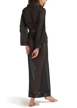 BLUEBELLA Marcella Long Kimono -Boutique Fashion Lingerie Store bluebella marcella long kimono black robe sexy lingerie C