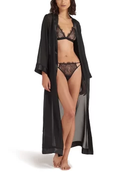 BLUEBELLA Marcella Long Kimono -Boutique Fashion Lingerie Store bluebella marcella long kimono black robe sexy lingerie D