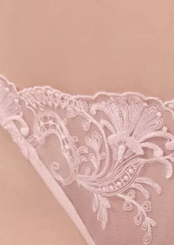 BLUEBELLA Marseille Brief (Pale Pink) -Boutique Fashion Lingerie Store bluebella marseille brief pale pink embroidery mesh underwear sexy lingerie F