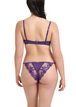 BLUEBELLA Marseille Brief (Heliotrope Purple) -Boutique Fashion Lingerie Store bluebella marseille brief purple lace mesh underwear sexy lingerie G