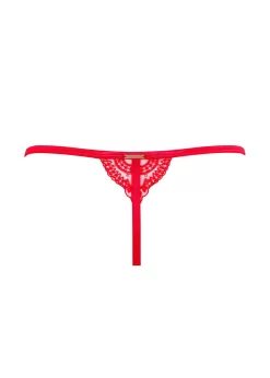 BLUEBELLA Marseille Thong (Red) -Boutique Fashion Lingerie Store bluebella marseille thong tomato red g string lace embroidery sexy underwear lingerie H