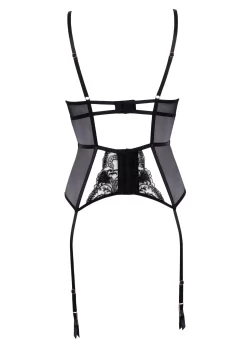 BLUEBELLA Marseille Wired Basque (Black) -Boutique Fashion Lingerie Store bluebella marseille wired basque black bodywear bodysuit luxury lingerie F